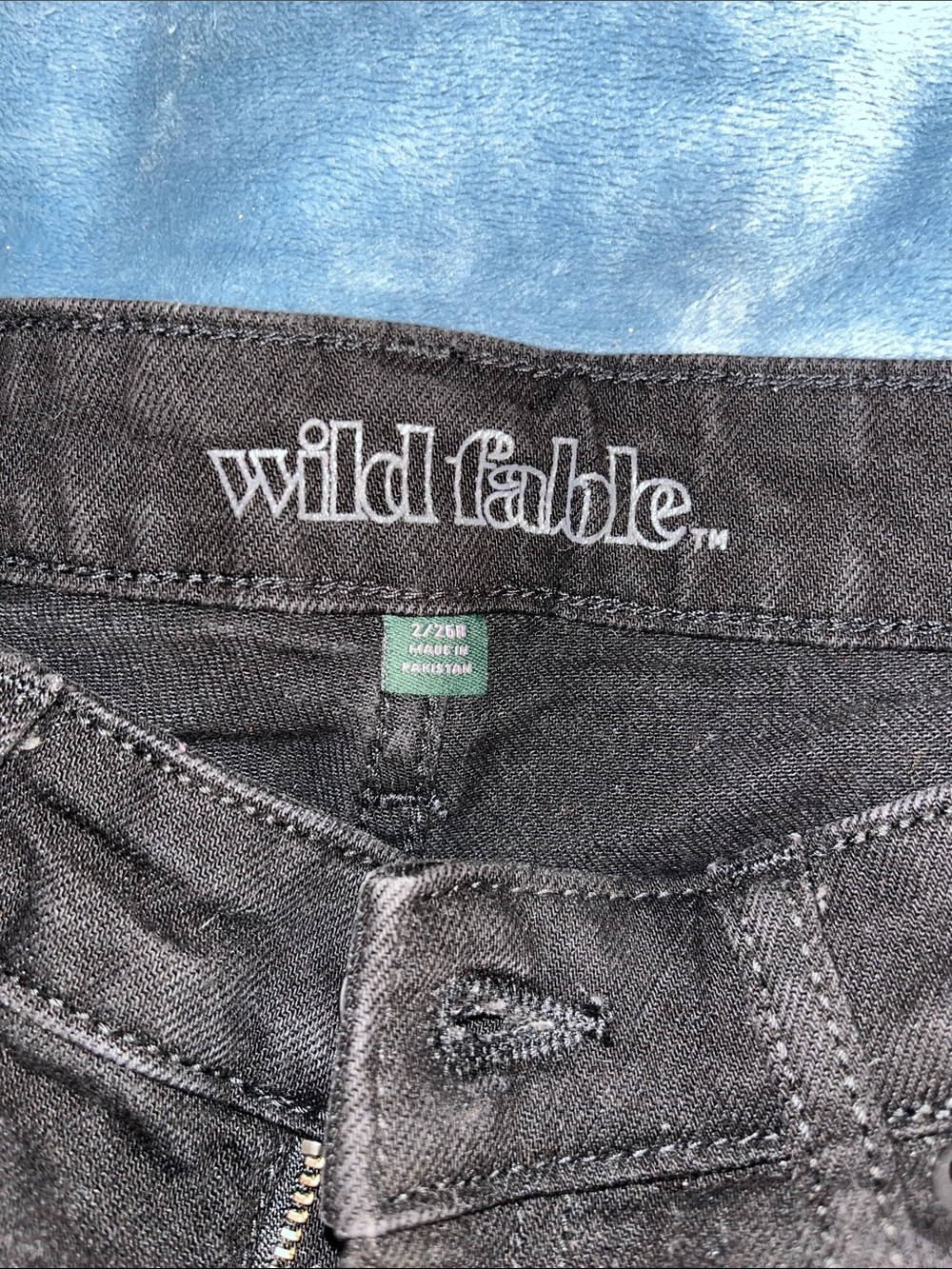 Wild Fable Black High-Rise Rolled Hem Denim Shorts - Picture 2 of 3